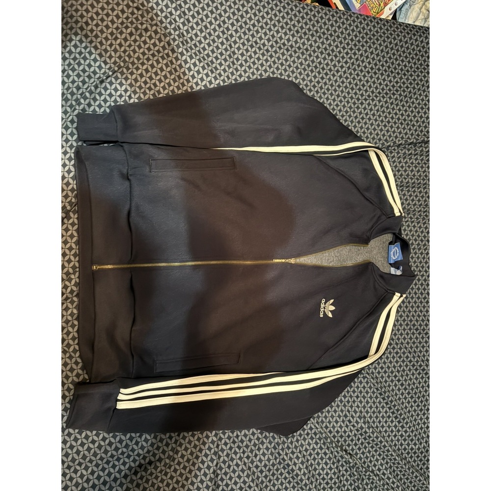 adidas Men's Large 3-Stripes Track Jacket Blue